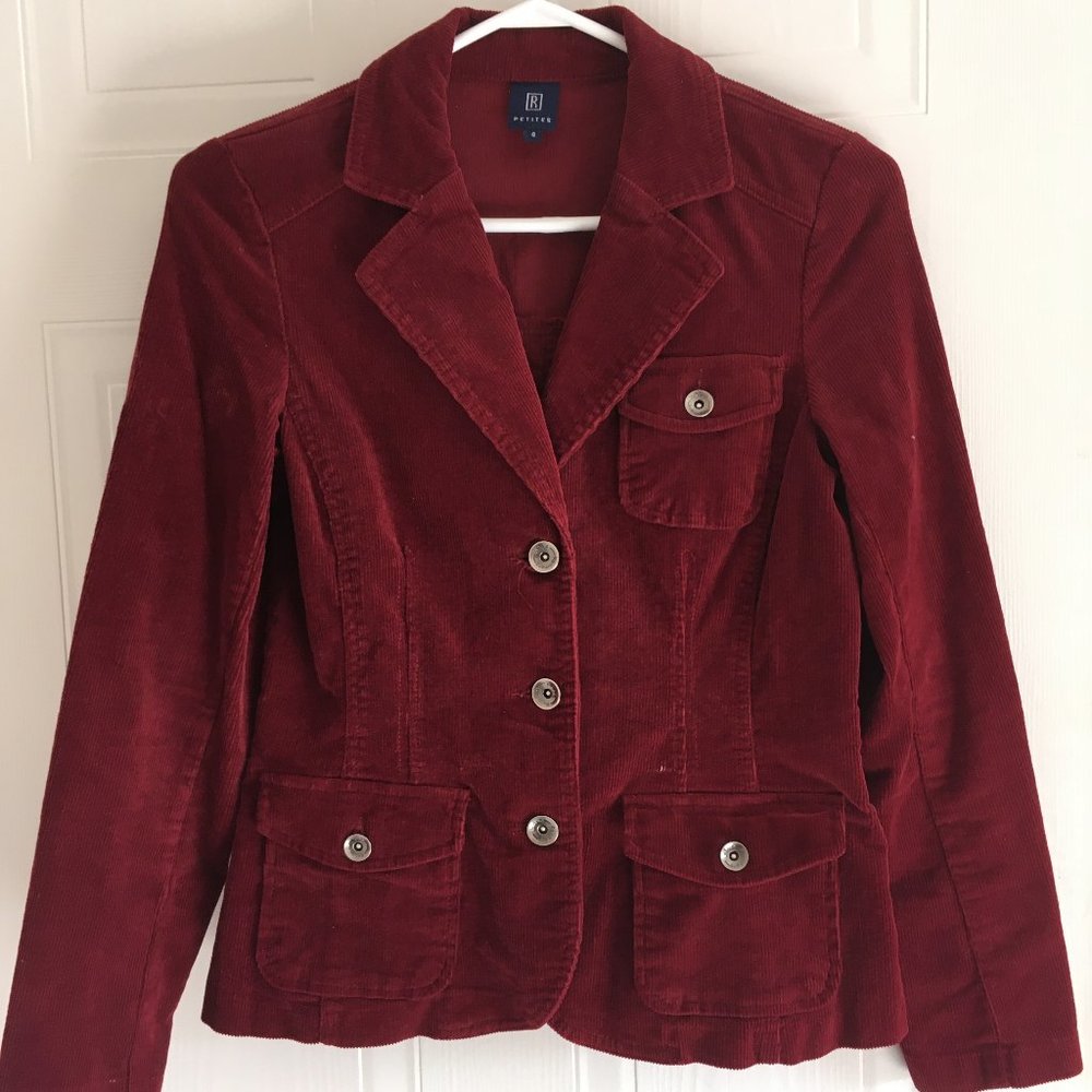 Funky Red Corduroy Jacket - Picture 1 of 3